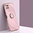 Custodia Silicone Ultra Sottile Morbida Cover con Magnetico Anello Supporto XL1 per Samsung Galaxy F42 5G Rosa