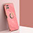 Custodia Silicone Ultra Sottile Morbida Cover con Magnetico Anello Supporto XL1 per Samsung Galaxy M12 Rosa Caldo