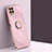 Custodia Silicone Ultra Sottile Morbida Cover con Magnetico Anello Supporto XL1 per Samsung Galaxy M53 5G Rosa