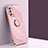 Custodia Silicone Ultra Sottile Morbida Cover con Magnetico Anello Supporto XL1 per Samsung Galaxy Note 20 5G Rosa