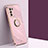 Custodia Silicone Ultra Sottile Morbida Cover con Magnetico Anello Supporto XL1 per Samsung Galaxy S20 5G Rosa