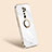 Custodia Silicone Ultra Sottile Morbida Cover con Magnetico Anello Supporto XL1 per Xiaomi Redmi 9 Bianco