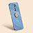 Custodia Silicone Ultra Sottile Morbida Cover con Magnetico Anello Supporto XL1 per Xiaomi Redmi 9 Blu