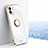 Custodia Silicone Ultra Sottile Morbida Cover con Magnetico Anello Supporto XL1 per Xiaomi Redmi A2 Bianco