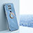 Custodia Silicone Ultra Sottile Morbida Cover con Magnetico Anello Supporto XL1 per Xiaomi Redmi Note 9 Blu