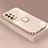 Custodia Silicone Ultra Sottile Morbida Cover con Magnetico Anello Supporto XL2 per Samsung Galaxy A33 5G Oro