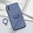 Custodia Silicone Ultra Sottile Morbida Cover con Magnetico Anello Supporto YK1 per Vivo Y12s Grigio Lavanda