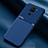 Custodia Silicone Ultra Sottile Morbida Cover con Magnetico per Xiaomi Redmi Note 9 Blu