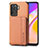 Custodia Silicone Ultra Sottile Morbida Cover con Magnetico S01D per Oppo A94 4G Marrone