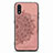 Custodia Silicone Ultra Sottile Morbida Cover con Magnetico S01D per Samsung Galaxy A01 SM-A015 Oro Rosa