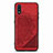 Custodia Silicone Ultra Sottile Morbida Cover con Magnetico S01D per Samsung Galaxy A01 SM-A015 Rosso