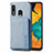 Custodia Silicone Ultra Sottile Morbida Cover con Magnetico S01D per Samsung Galaxy M10S Blu