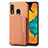 Custodia Silicone Ultra Sottile Morbida Cover con Magnetico S01D per Samsung Galaxy M10S Marrone