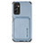 Custodia Silicone Ultra Sottile Morbida Cover con Magnetico S01D per Samsung Galaxy M13 5G Blu