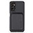 Custodia Silicone Ultra Sottile Morbida Cover con Magnetico S01D per Samsung Galaxy M13 5G Nero