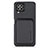 Custodia Silicone Ultra Sottile Morbida Cover con Magnetico S01D per Samsung Galaxy M32 4G Nero