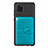 Custodia Silicone Ultra Sottile Morbida Cover con Magnetico S01D per Samsung Galaxy Note 10 Lite Ciano
