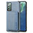 Custodia Silicone Ultra Sottile Morbida Cover con Magnetico S01D per Samsung Galaxy Note 20 5G Blu