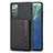 Custodia Silicone Ultra Sottile Morbida Cover con Magnetico S01D per Samsung Galaxy Note 20 5G Nero