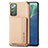 Custodia Silicone Ultra Sottile Morbida Cover con Magnetico S01D per Samsung Galaxy Note 20 5G Oro