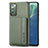 Custodia Silicone Ultra Sottile Morbida Cover con Magnetico S01D per Samsung Galaxy Note 20 5G Verde