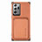 Custodia Silicone Ultra Sottile Morbida Cover con Magnetico S01D per Samsung Galaxy Note 20 Ultra 5G Marrone