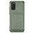 Custodia Silicone Ultra Sottile Morbida Cover con Magnetico S02D per Samsung Galaxy A02s Verde