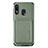 Custodia Silicone Ultra Sottile Morbida Cover con Magnetico S02D per Samsung Galaxy A30 Verde