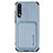 Custodia Silicone Ultra Sottile Morbida Cover con Magnetico S02D per Samsung Galaxy A70 Blu