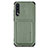 Custodia Silicone Ultra Sottile Morbida Cover con Magnetico S02D per Samsung Galaxy A70 Verde