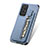 Custodia Silicone Ultra Sottile Morbida Cover con Magnetico S02D per Samsung Galaxy A72 4G Blu