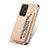 Custodia Silicone Ultra Sottile Morbida Cover con Magnetico S02D per Samsung Galaxy A72 4G Oro