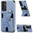 Custodia Silicone Ultra Sottile Morbida Cover con Magnetico S02D per Samsung Galaxy F13 4G Blu
