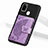 Custodia Silicone Ultra Sottile Morbida Cover con Magnetico S02D per Samsung Galaxy M21 Viola