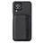 Custodia Silicone Ultra Sottile Morbida Cover con Magnetico S02D per Samsung Galaxy M32 4G Nero