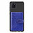 Custodia Silicone Ultra Sottile Morbida Cover con Magnetico S02D per Samsung Galaxy M60s Blu