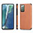 Custodia Silicone Ultra Sottile Morbida Cover con Magnetico S02D per Samsung Galaxy Note 20 5G Marrone