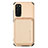 Custodia Silicone Ultra Sottile Morbida Cover con Magnetico S02D per Samsung Galaxy S20 5G Oro