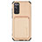 Custodia Silicone Ultra Sottile Morbida Cover con Magnetico S02D per Samsung Galaxy S20 FE 5G Oro