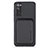 Custodia Silicone Ultra Sottile Morbida Cover con Magnetico S02D per Samsung Galaxy S20 Lite 5G Nero