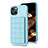 Custodia Silicone Ultra Sottile Morbida Cover con Magnetico S03D per Apple iPhone 13 Cielo Blu