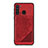 Custodia Silicone Ultra Sottile Morbida Cover con Magnetico S03D per Samsung Galaxy A21 Rosso