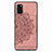 Custodia Silicone Ultra Sottile Morbida Cover con Magnetico S03D per Samsung Galaxy A41 Oro Rosa