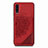 Custodia Silicone Ultra Sottile Morbida Cover con Magnetico S03D per Samsung Galaxy A50 Rosso