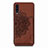 Custodia Silicone Ultra Sottile Morbida Cover con Magnetico S03D per Samsung Galaxy A50S Marrone