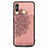 Custodia Silicone Ultra Sottile Morbida Cover con Magnetico S03D per Samsung Galaxy A60 Oro Rosa