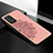 Custodia Silicone Ultra Sottile Morbida Cover con Magnetico S03D per Samsung Galaxy A72 5G Oro Rosa