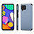 Custodia Silicone Ultra Sottile Morbida Cover con Magnetico S03D per Samsung Galaxy F62 5G Blu