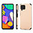 Custodia Silicone Ultra Sottile Morbida Cover con Magnetico S03D per Samsung Galaxy F62 5G Oro