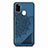 Custodia Silicone Ultra Sottile Morbida Cover con Magnetico S03D per Samsung Galaxy M21 Blu